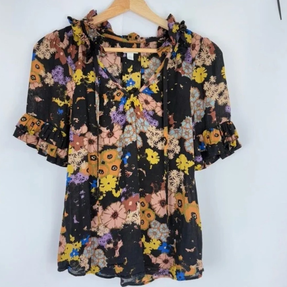 BIANKA Floral flowers BLOUSE by Odille Anthropologie